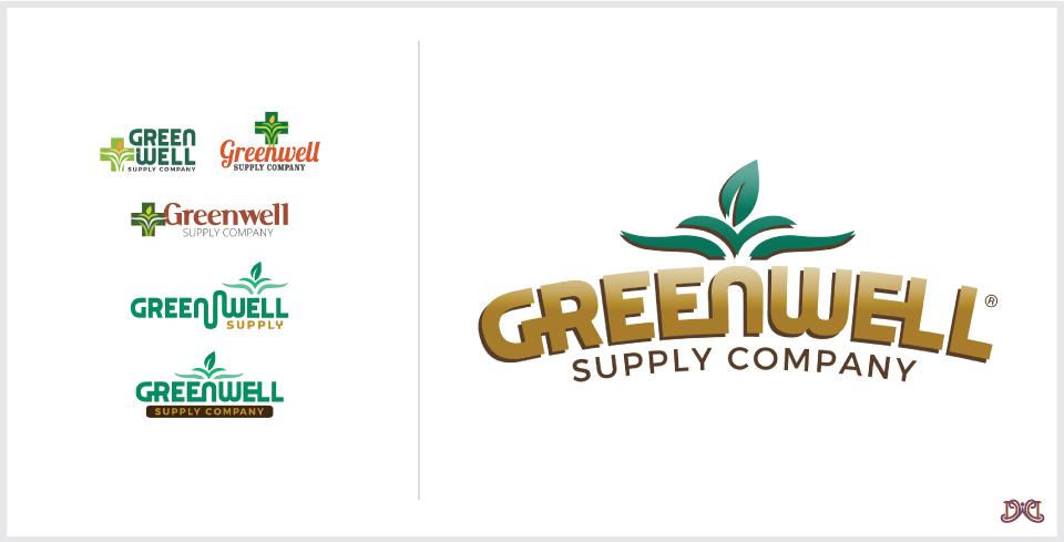 Greenwell Supply custom logo design by DesignWise Art