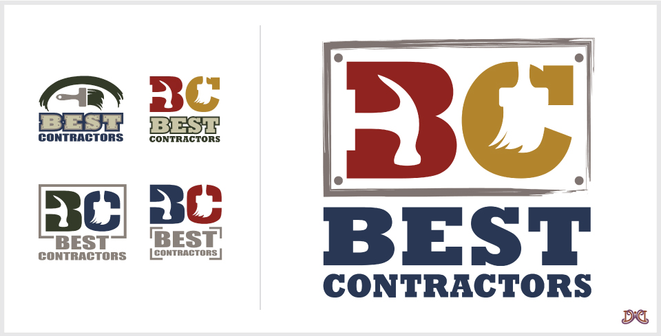 logo design for best contractors by designwise art